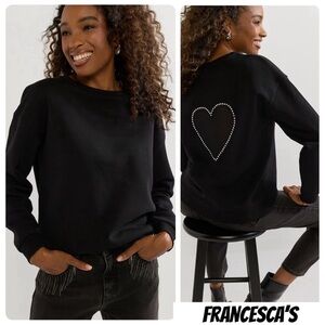 New Francesca's Melinda Embellished Back
Heart Sweatshirt